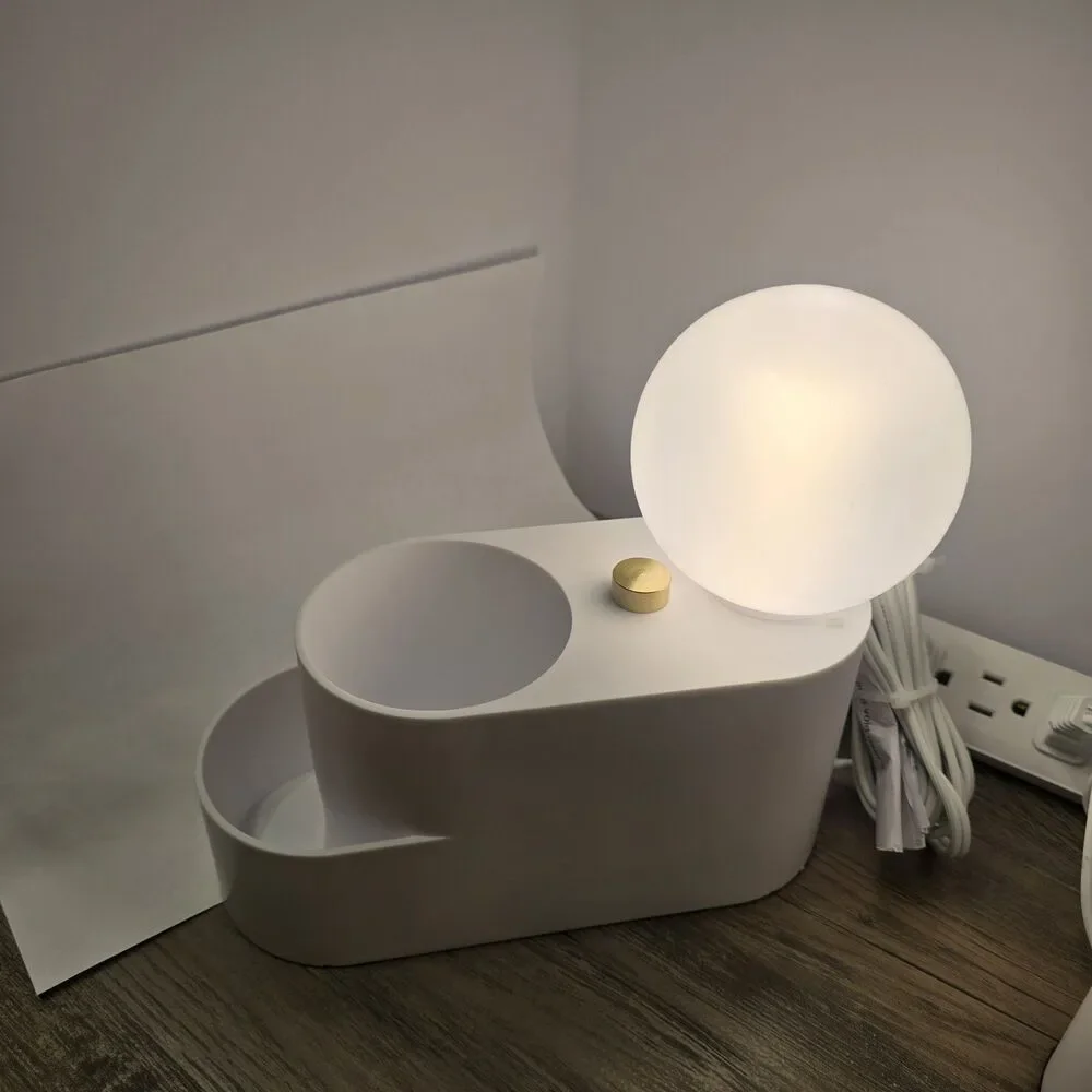 NEW Orb Shade Organizer Novelty Table Lamp White,3-PACK  Room Essentials